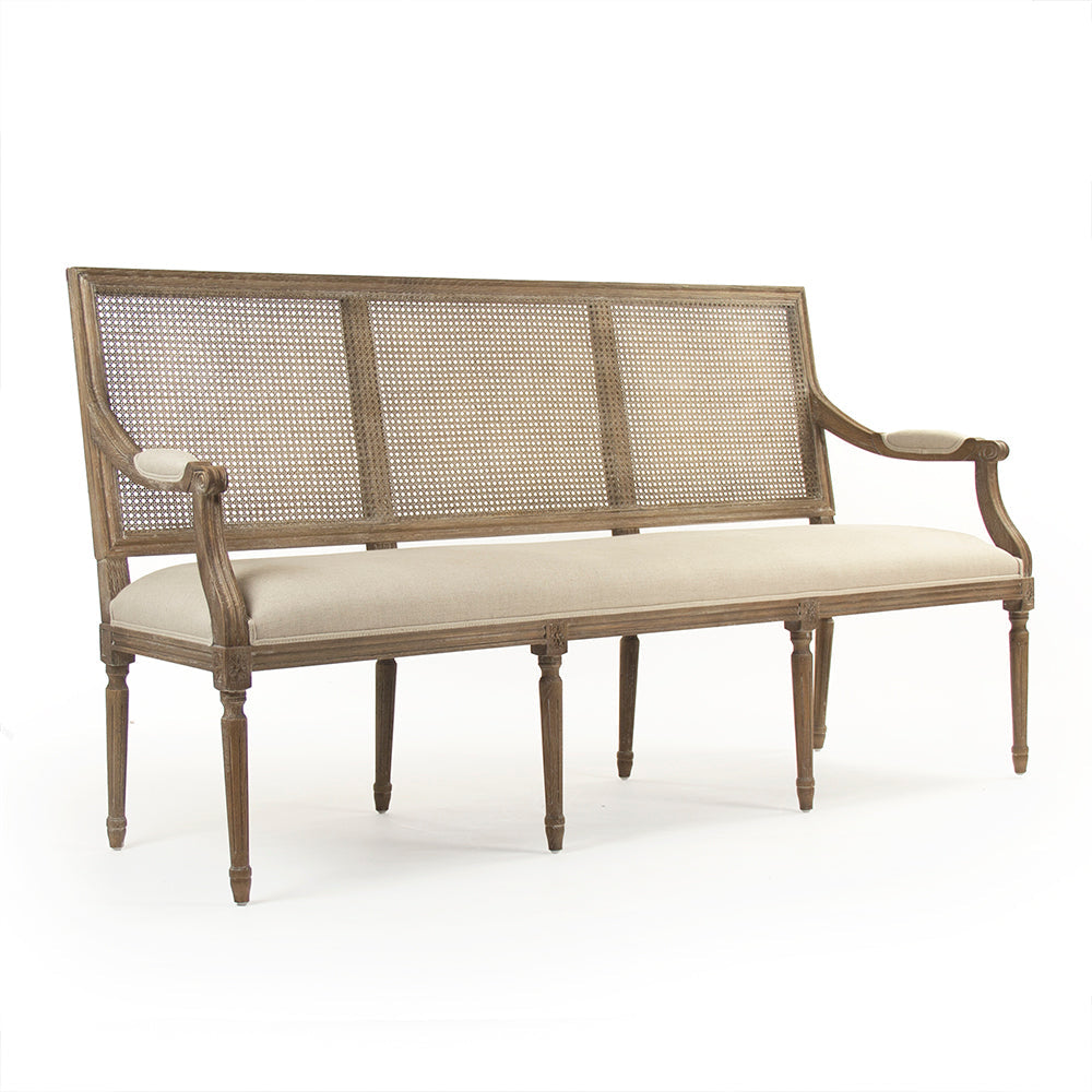 Zentique Louis Cane Back Bench (ZMA014)