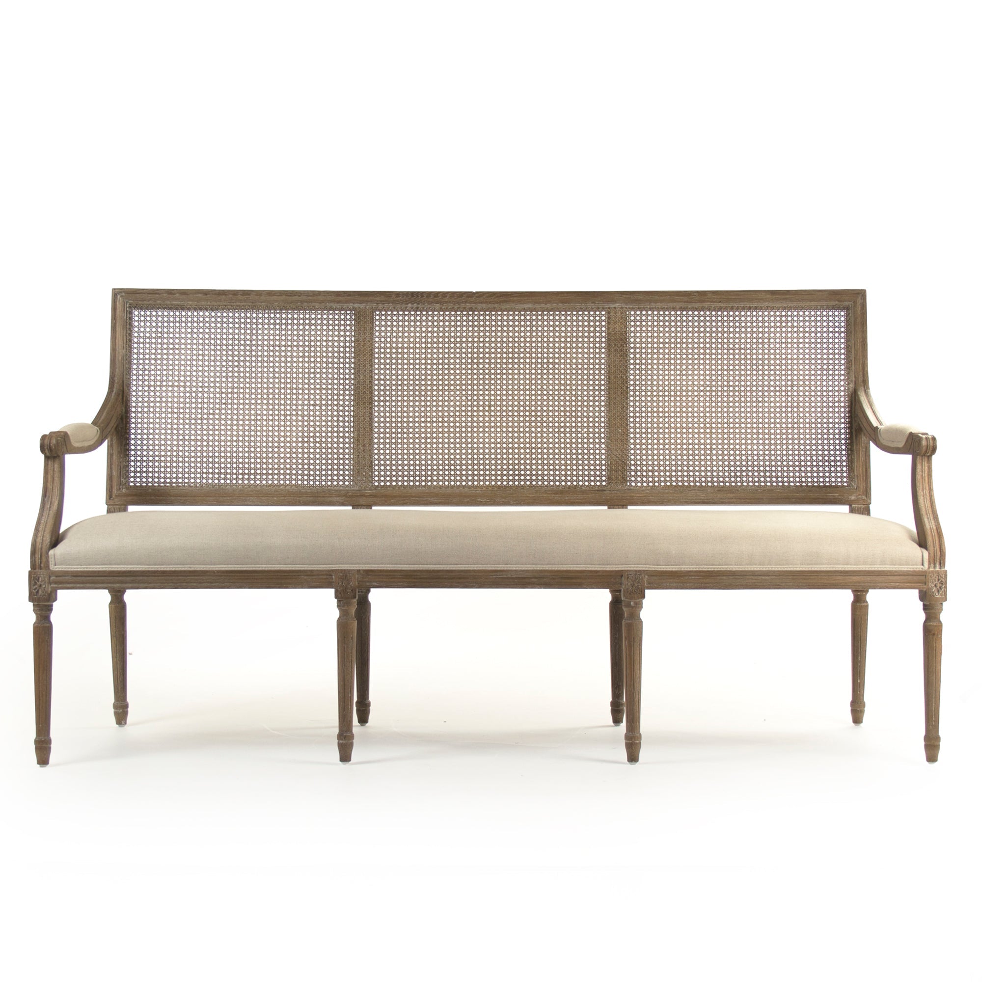 Zentique Louis Cane Back Bench (ZMA014)