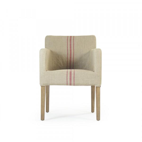 Zentique Avignon Slipcover Pack of 2 Red Striped Arm Chair (XL2001 E272 A034-2)